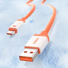 Кабель Baseus 0℃ Series Fast Charging Data Cable USB to Type-C 100W 20V 5A 2m Помаранчевий