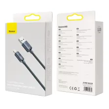 Кабель Baseus Crystal Shine Series USB to Lightning 2.4A 1.2m Чорний