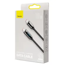Кабель Baseus Display Series Fast Charging Data Cable Type-C to Type-C 100W 20V 5A 1m Чорний