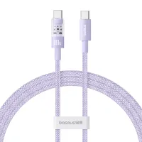 Кабель Baseus Gem Series Fast Charging Data Cable Type-C to Type-C 100W 20V 5A 1m Фиолетовый