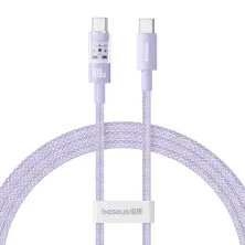 Кабель Baseus Gem Series Fast Charging Data Cable Type-C to Type-C 100W 20V 5A 1m Фиолетовый