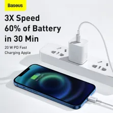 Кабель Baseus Superior Series Fast Charging Data Cable Type-C to Lightning PD 20W 2m Белый