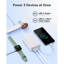 УМБ Baseus EnerFill FC51 Bipow2 Pro 30000mAh 22.5W 2.4A з технологією QC3.0+PD3.0 та Type-C кабелем 22.5W Білий