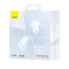 Беспроводные Bluetooth наушники Baseus AirNora 2 с функцией шумоподавления ANC Голубой
