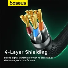 Кабель Baseus High Speed CAT8 RJ45 40Gigabit Network Ethernet Braided Cable Круглый 3m Черный