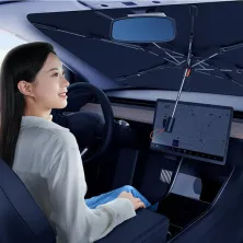 Солнцезащитный зонт автомобильный Baseus CoolRide Doubled-Layered Windshield Sun Shade Umbrella Pro Large Черный
