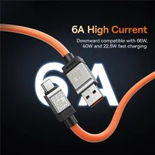 Кабель Baseus CoolPlay Series Fast Charging Data Cable USB to Type-C 100W 20V 5A 2m Помаранчевий