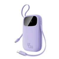 УМБ Baseus EnerFill EnerFill FC31 Qpow 3 20000mAh 45W и встроенными  кабелями iP 27W+Type-C 45W Фиолетовый