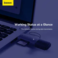 Кардрідер Baseus Lite Card Card Reader USB/Type-C, SD/TF Cards Сірий