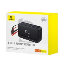 Пускозарядное устройство Бустер Baseus Super Energy 4in1 12V 6000mAh 600A с функцией Павербанка 5V/3A и Компрессора Черный