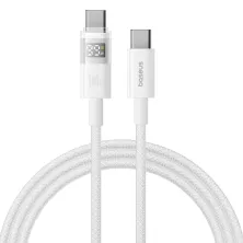 Кабель Baseus Display 2 Series Fast Charging Data Cable Type-C to Type-C 100W 20V 5A 1m Білий
