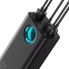 УМБ Baseus Amblight 26800mAh 65W 6A з технологією QC3.0+PD3.0 4USB+Type-C+ кабель Type-C to Type-C 100W 20V/5A 1м Чорний