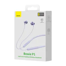 Бездротові Bluetooth 5.3 навушники Baseus Bowie P1 Neckband спортивні Фіолетовий