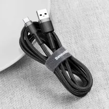 Кабель Baseus Cafule Cable USB to Type-C QC3.0 2A 3m Чорний