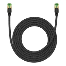 Кабель Baseus High Speed CAT8 RJ45 40Gigabit Network Ethernet Braided Cable Круглый 3m Черный
