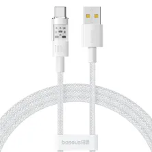 Кабель Baseus Gem Series Fast Charging Data Cable USB to Type-C 100W 20V 5A 1m Белый