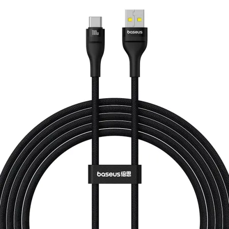 Кабель Baseus Flash 2 Series Fast Charging Data Cable USB to Type-C 100W 20V 5A 2m Черный