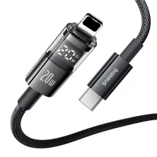 Кабель Baseus Display 2 Series Fast Charging Data Cable Type-C to Lightning PD 20W 1m Чорний