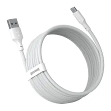 Кабель Baseus Simple Wisdom Series Fast Charging Data Cable USB to Type-C 40W 10V 4A 1.5m Набор 2 шт Белый