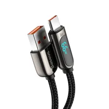 Кабель Baseus Display Series Fast Charging Data Cable USB to Type-C 66W 11V 6A 1m Черный