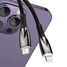 Кабель Baseus Glimmer Series Fast Charging Data Cable Type-C to Lightning PD 20W 1m Черный