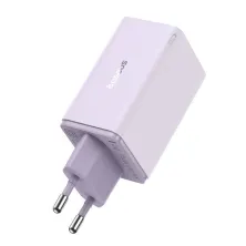 Мережевий зарядний пристрій Baseus GaN6 Pro 65W 2USB+2Type-C + кабель Baseus Type-C to Type-C 100W 20V/5A 1м Фіолетовий