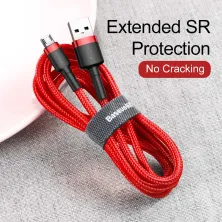 Кабель Baseus Cafule Cable USB to Micro USB 2.4A 1m Красный