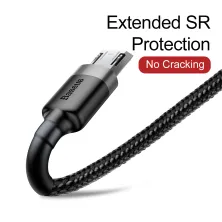Кабель Baseus Cafule Cable USB to Micro USB 2.4A 0.5m Чорний