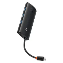 USB-хаб Baseus 5in1 Lite Series 5-Port Type-C HUB Adapter Type-C to USB3.0*3, Type-C(PD)*1, 4KHDMI Чорний