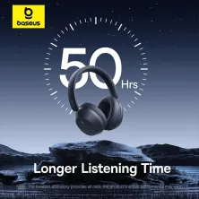 Бездротові навушники Bluetooth Baseus Bass 35 Max Wireless Headphone Сірий