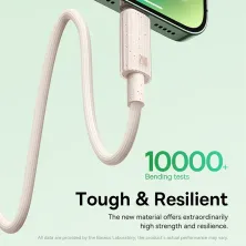 Кабель Baseus Habitat Series Fast Charging Data Cable USB to Lightning 2.4A 1m Рожевий