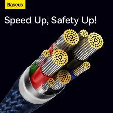 Кабель Baseus Glimmer Series Fast Charging Data Cable Type-C to Type-C 100W 20V 5A 2m Синій