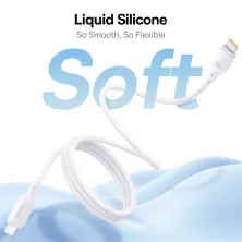 Кабель Baseus PicoGo Magnetic Liquid Silicone Series Fast Charging Data Cable Type-C to Type-C 240W 1m Білий