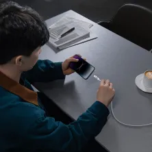 Кабель Baseus Gem Series Fast Charging Data Cable Type-C to Lightning PD 20W 1m Білий