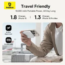 УМБ Baseus Airpow 2 Qi2 Magnetic 10000mAh 22.5W QC3.0+PD3.0 с функцией MagSafe и Qi2 15W Білий