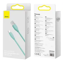 Кабель Baseus Jelly Liquid Silica Gel USB to Lightning 2.4A 1.2m Зелений