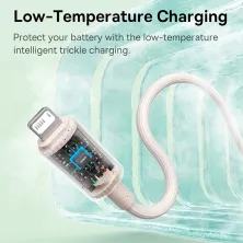 Кабель Baseus Habitat Series Fast Charging Data Cable USB to Lightning 2.4A 2m Рожевий