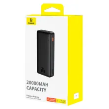 УМБ Baseus Airpow Fast Charge 20000mAh 20W 3A с технологией QC3.0+PD3.0 USB+Type-C + Кабель USB to Type-C Черный