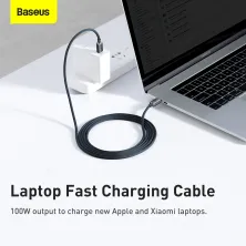 Кабель Baseus Crystal Shine Series Fast Charging Data Cable Type-C to Type-C 100W 20V 5A 2m Чорний