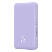 УМБ Baseus Magnetic Mini Wireless Fast Charge 2in1 5000mAh 20W 2.4A QC3.0+PD3.0 з Бездротовою зарядкою Qi 15W Фіолетовий