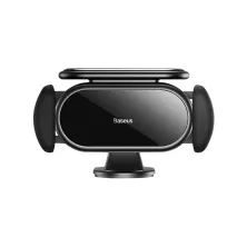 Автодержатель на солнечной батарее для телефона Baseus Steel Cannon pro Solar Electric Car Mount на торпедо Черный