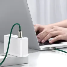 Кабель Baseus Display Series Fast Charging Data Cable Type-C to Type-C 100W 20V 5A 2m Зелений