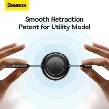 Кабель Baseus Bright Mirror 2 Series Retractable 3-in-1 Fast Charging Data Cable USB to Lightning+Type-C+MicroUSB 3.5А 1.1m Черный