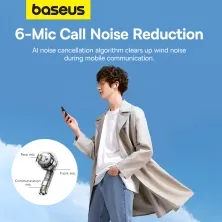 Бездротові Bluetooth навушники Baseus Bowie M3 з функцією шумозаглушення ANC Білий