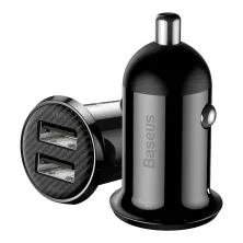 Автомобильное зарядное устройство Baseus Grain Pro Car Charge 2USB 4.8A Черный