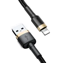 Кабель Baseus Cafule Cable USB to Lightning 1.5A 2m Чорно-Золотий