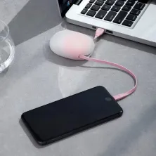 Кабель Baseus Lets Go Little Reunion One-Way Stretchable Cable USB to Type-C 2A 1m Розовый
