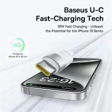 Кабель Baseus StarSpeed Series 3-in-1 Fast Charging Data Cable USB to Lightning+Type-C+MicroUSB 100W 1.5m Білий