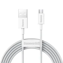 Кабель Baseus Superior Series Fast Charging Data Cable USB to Micro USB 2A 2m Білий