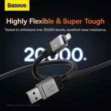 Кабель Baseus CoolPlay Series Fast Charging Cable USB to Lightning 2.4A 2m Чорний